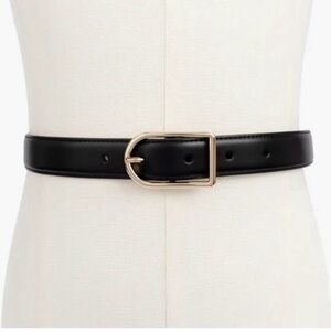 Kate Spade Black Belt with Gold Buckle